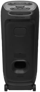 JBL Partybox Ultimate – Multi Purpose Party Speaker, with Wi-fi & Bluetooth Connectivity, Wireless, Lightshow, IPx4 Slashproof, Dual Mic & Guitar Inputs, Handle & Sturdy Wheels, Black