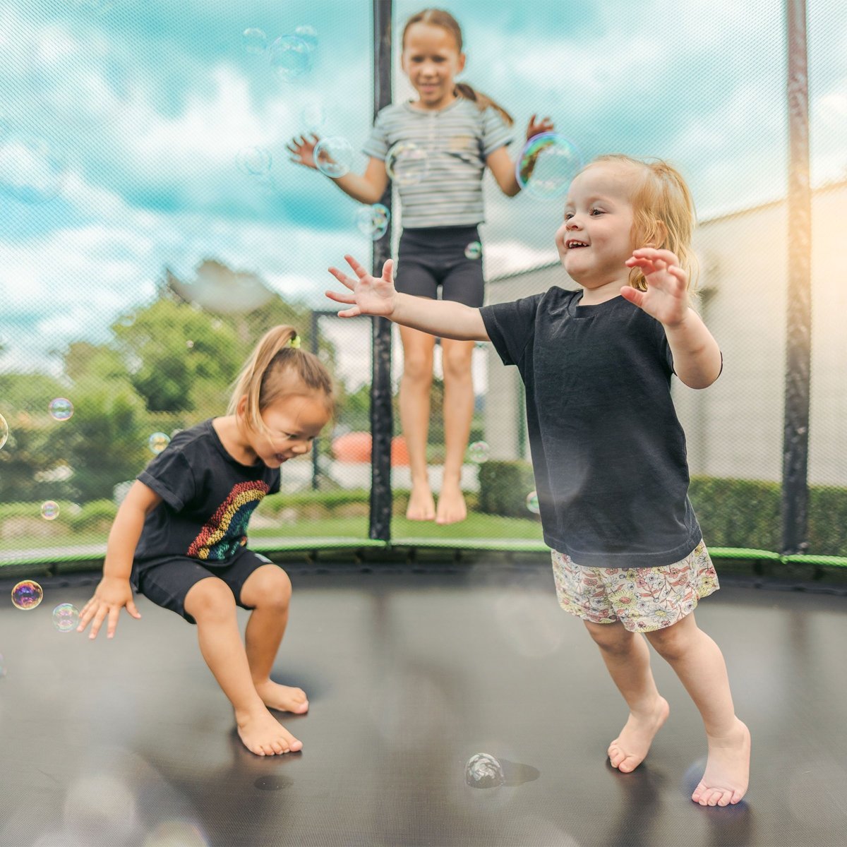 JumpFlex Hero Round Outdoor Backyard Trampoline