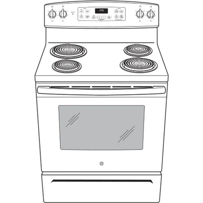 GE 30″ Freestanding Electric Range JB256DMBB