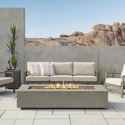 Real Flame Aegean 70″ Rectangle Propane Fire Table