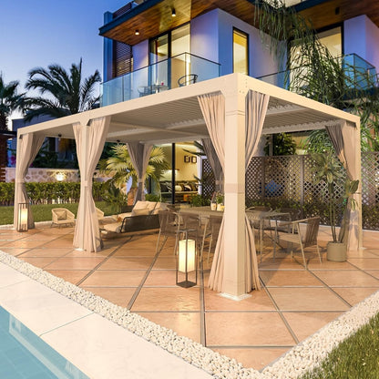 EROMMY 12’x24′ Outdoor Louvered Pergola Gazebo
