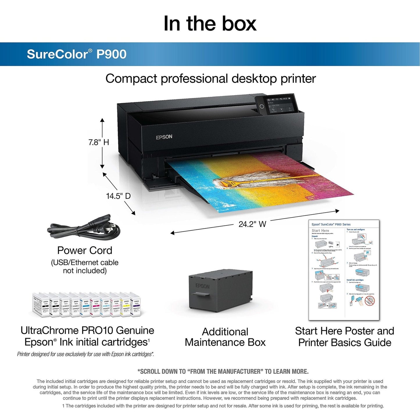 Epson SureColor SC‐P900 Large Format Printer Wi-Fi Inkjet Colour 5760 x 1440 DPI A3 (297 x 420 mm) Ethernet LAN