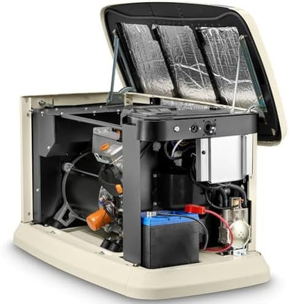 Generac Guardian 22kW Home Standby Generator with 200 Amp Transfer Switch, Durable All Aluminum, WiFi Enabled with G-Force Engine, Easy to Use, Whole House Power Backup, Smart Outage Solution – Bisque