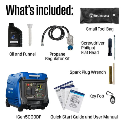 Westinghouse iGen5000DF 5000 Watt Portable Inverter Generator