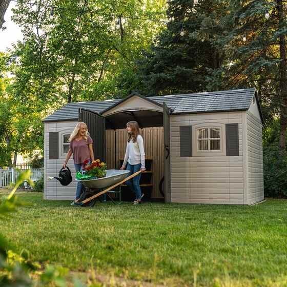 Lifetime Legacy 15×8 Plastic Storage Shed Kit w/ Floor