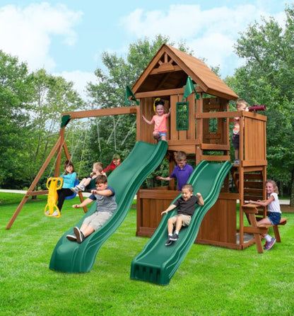 Swing-N-Slide Knightsbridge Deluxe Wooden Outdoor Swing Set